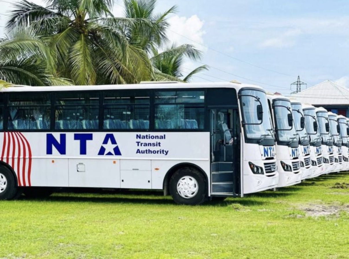 National Transit Authority public transportation bus in Liberia